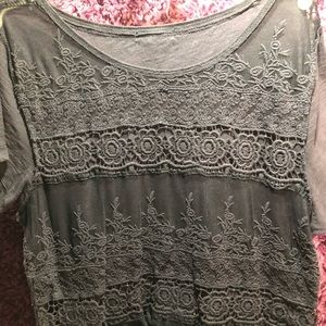 Aeropostale: Lace See Through Shirt